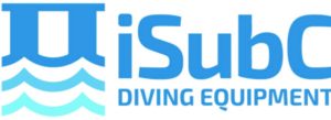 iSubC Diving Equipment logo with waves