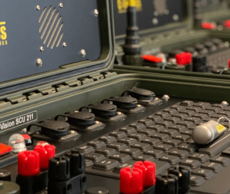 Close-up of the C-Tecnics CV2/ENC C-Vision Encrypt video and communications system control interface