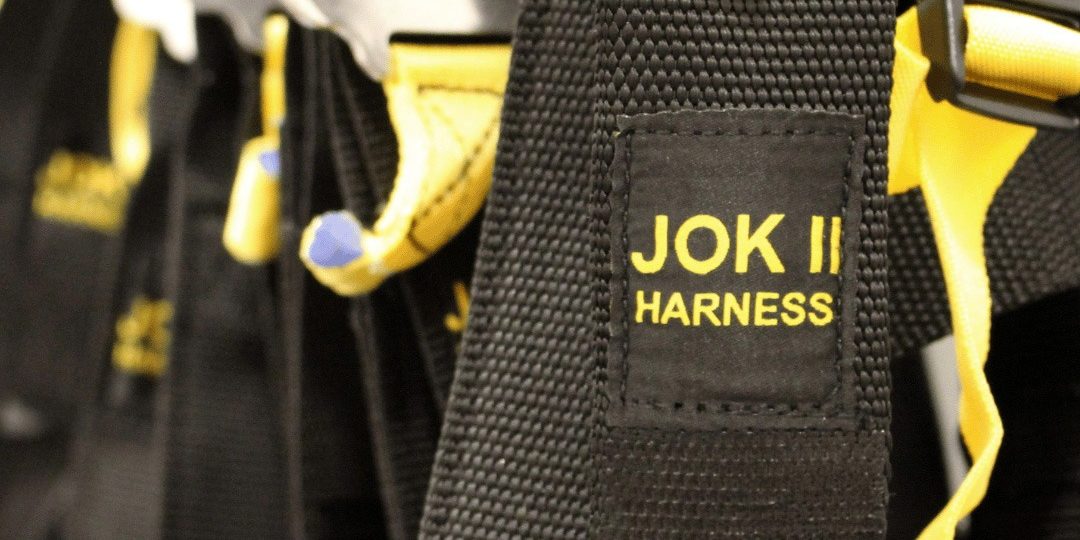Close-up of the C-Tecnics JOK Diver Recovery Harness MK II for commercial diving operations