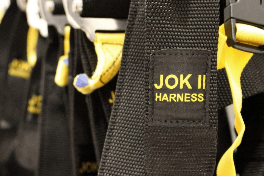 Close-up of the C-Tecnics JOK Diver Recovery Harness MK II for commercial diving operations